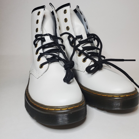 Dr Martens Zavala Boots White Leather Brand New - Picture 3 of 8